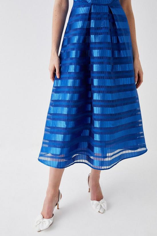 Coast Sleeveless Stripe Jacquard Midi Dress 3