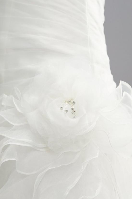 Coast Premium Statement Bandeau Ruffle Organza Princess Wedding Dress 3