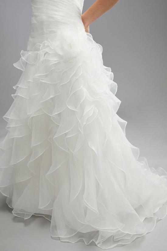 Coast Premium Statement Bandeau Ruffle Organza Princess Wedding Dress 5