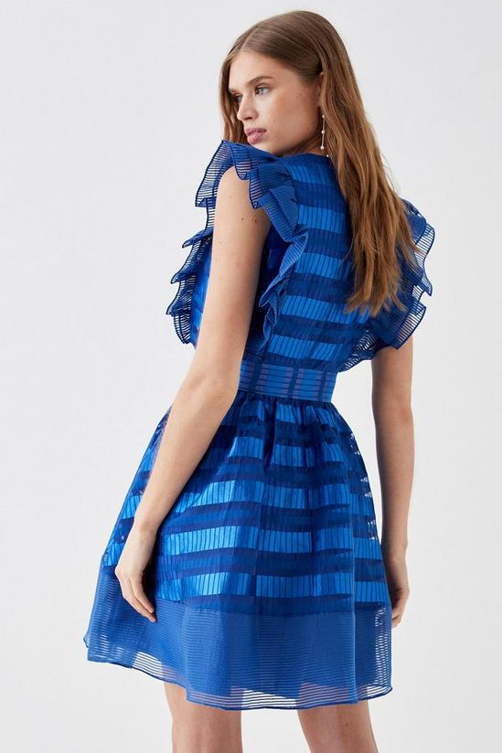 Coast Mini Stripe Jacquard Dress With Frill Sleeve & Belt 3