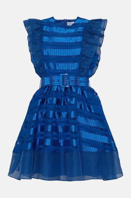 Coast Mini Stripe Jacquard Dress With Frill Sleeve & Belt 4