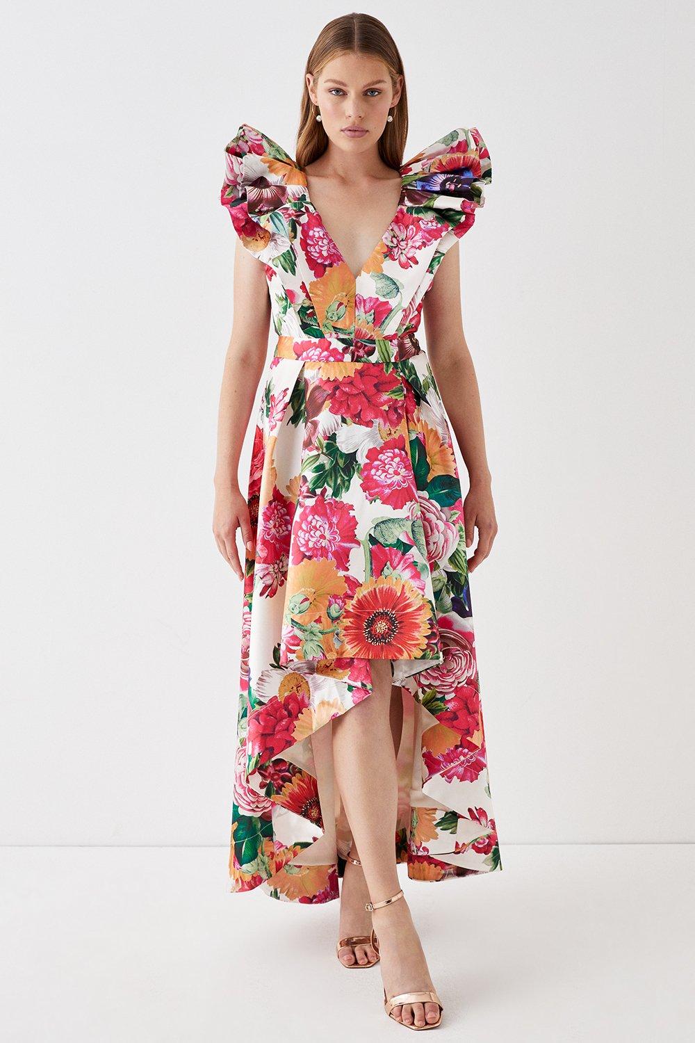 Coast amore foil outlet printed dress