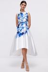 Coast Dip Back Midi Dress In Twill With Piping thumbnail 1