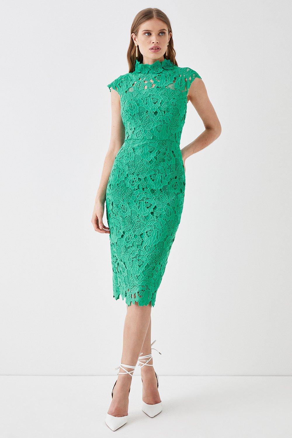 Paper dolls high neck lace hotsell midi dress