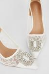 Coast Jewelled Brooch Detail Lace Heeled Court Shoe thumbnail 4