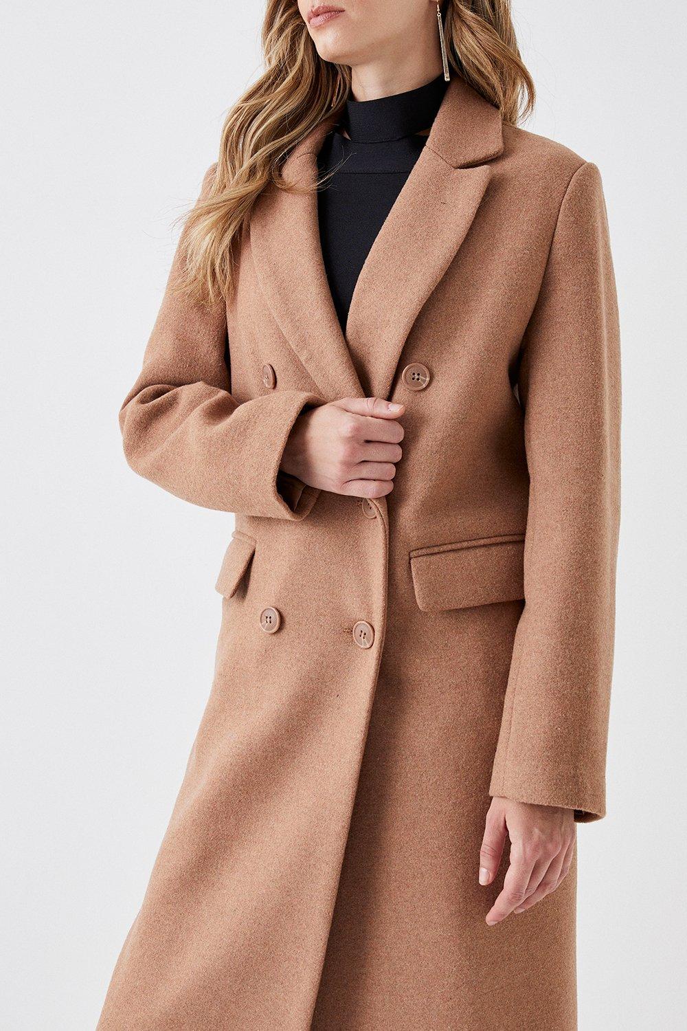 Longline double cheap breasted coat