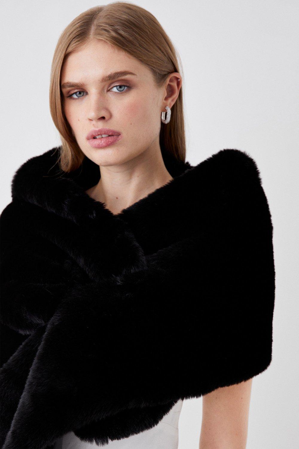 Plush Faux Fur Shoulder Stole