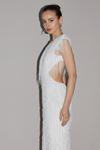 Coast Iridescent Ivory Premium Embellished Fringe Midi Dress thumbnail 4