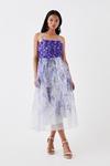 Coast Petite Hand Stitched 3d Floral Bodice Full Skirt Midi Dress thumbnail 1