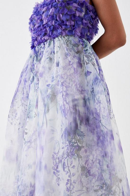 Coast Petite Hand Stitched 3d Floral Bodice Full Skirt Midi Dress 2