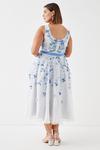 Coast Plus Size Plunge Organza 3d Floral Full Skirt Midi Dress thumbnail 4