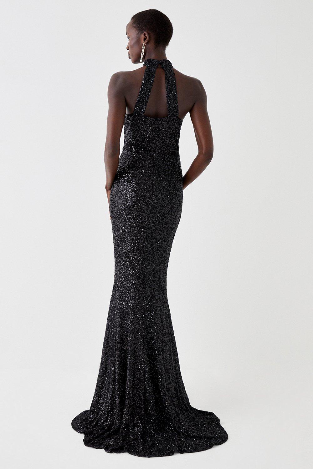 Coast black amendine sales sparkle maxi dress