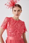 Coast Premium Floral Satin Lace Pleat Skirt Midi Dress thumbnail 2