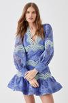 Coast Lace Blouson Sleeve Trim Detail Mini Dress thumbnail 1