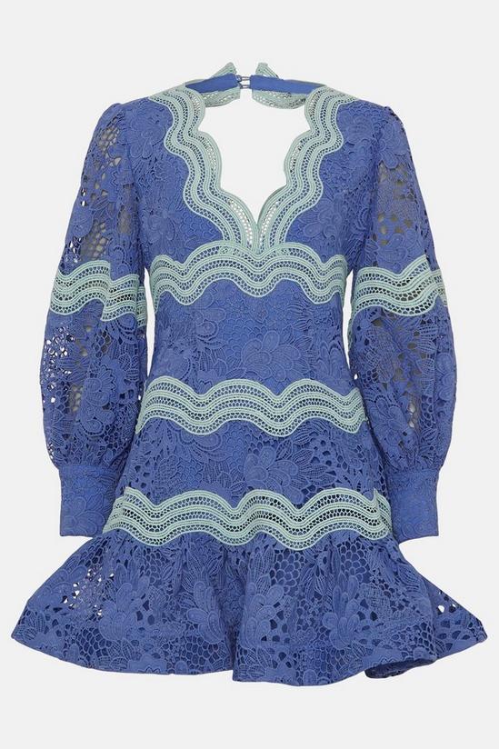 Coast Lace Blouson Sleeve Trim Detail Mini Dress 4