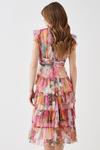 Coast Printed Tulle Tiered Frill Sleeve Dress thumbnail 4
