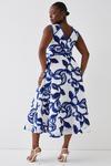 Coast Plus Size Deep Plunge Jacquard Midi Dress In Jacquard thumbnail 5