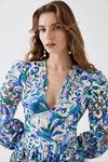 Coast Alexandra Farmer Printed Lace Blouson Sleeve Mini Dress thumbnail 3