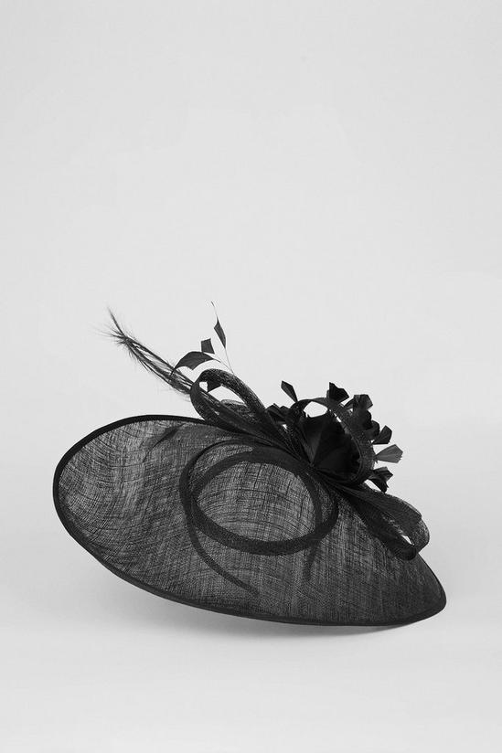 Coast Feather Flower And Loop Large Fascinator 2
