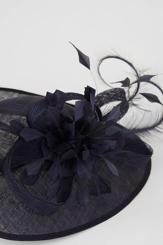 Coast Feather Flower And Loop Large Fascinator 3