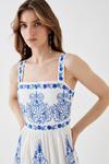 Coast Tiered Contrast Embroidered Square Neck Maxi Dress thumbnail 2