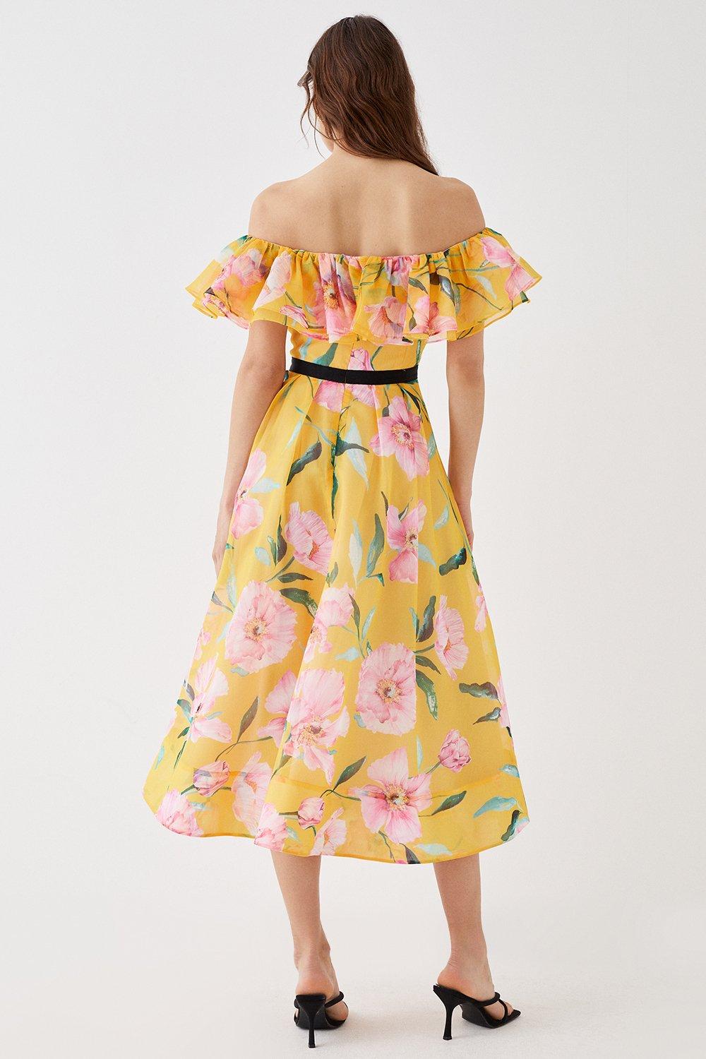 Coast yellow 2025 bardot dress