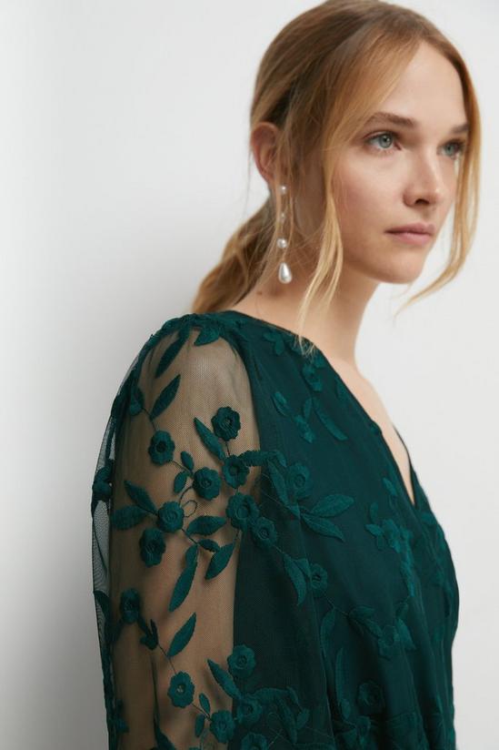 Coast Floral Embroidered Wrap Bridesmaid Dress 3