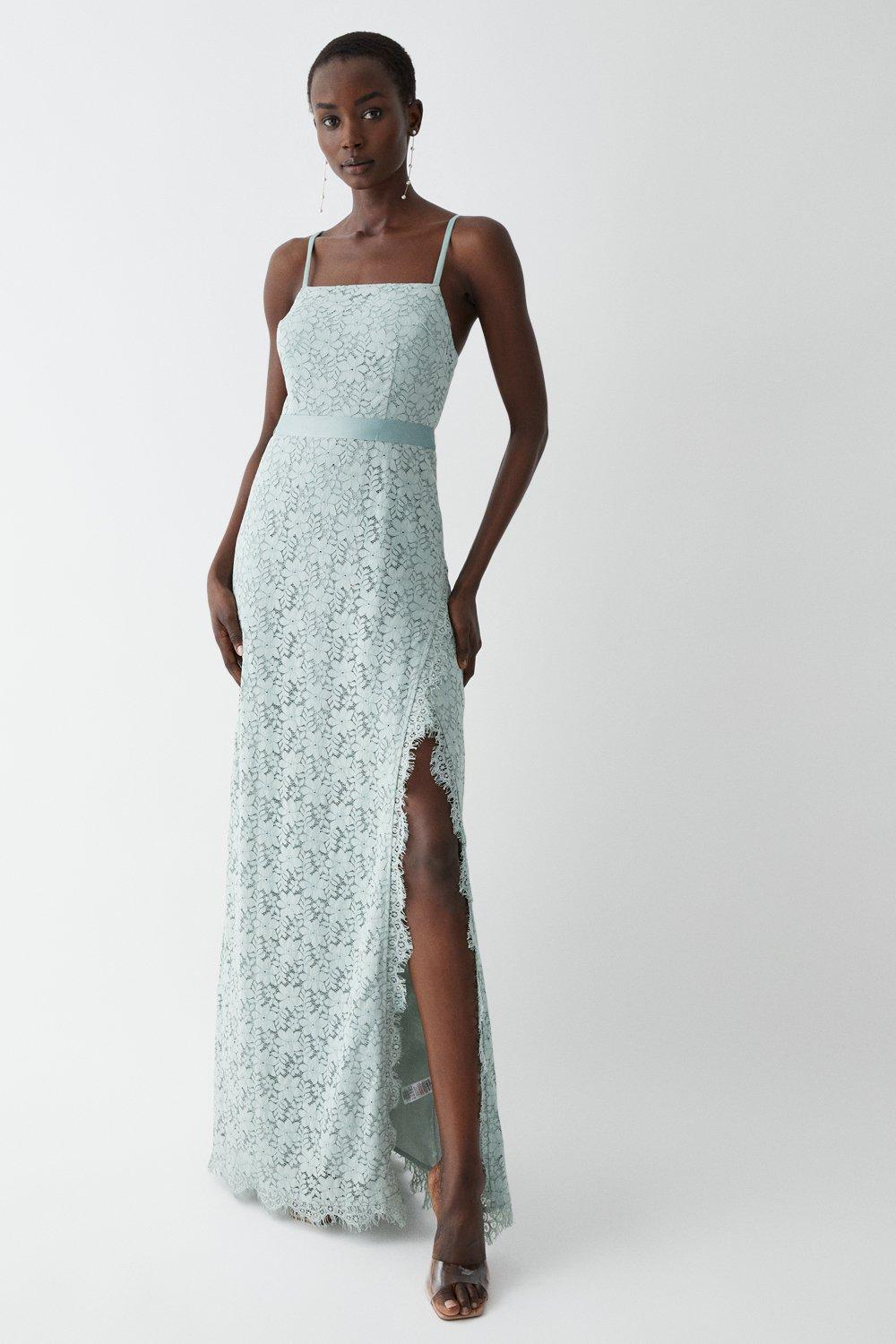 Sage lace hot sale maxi dress