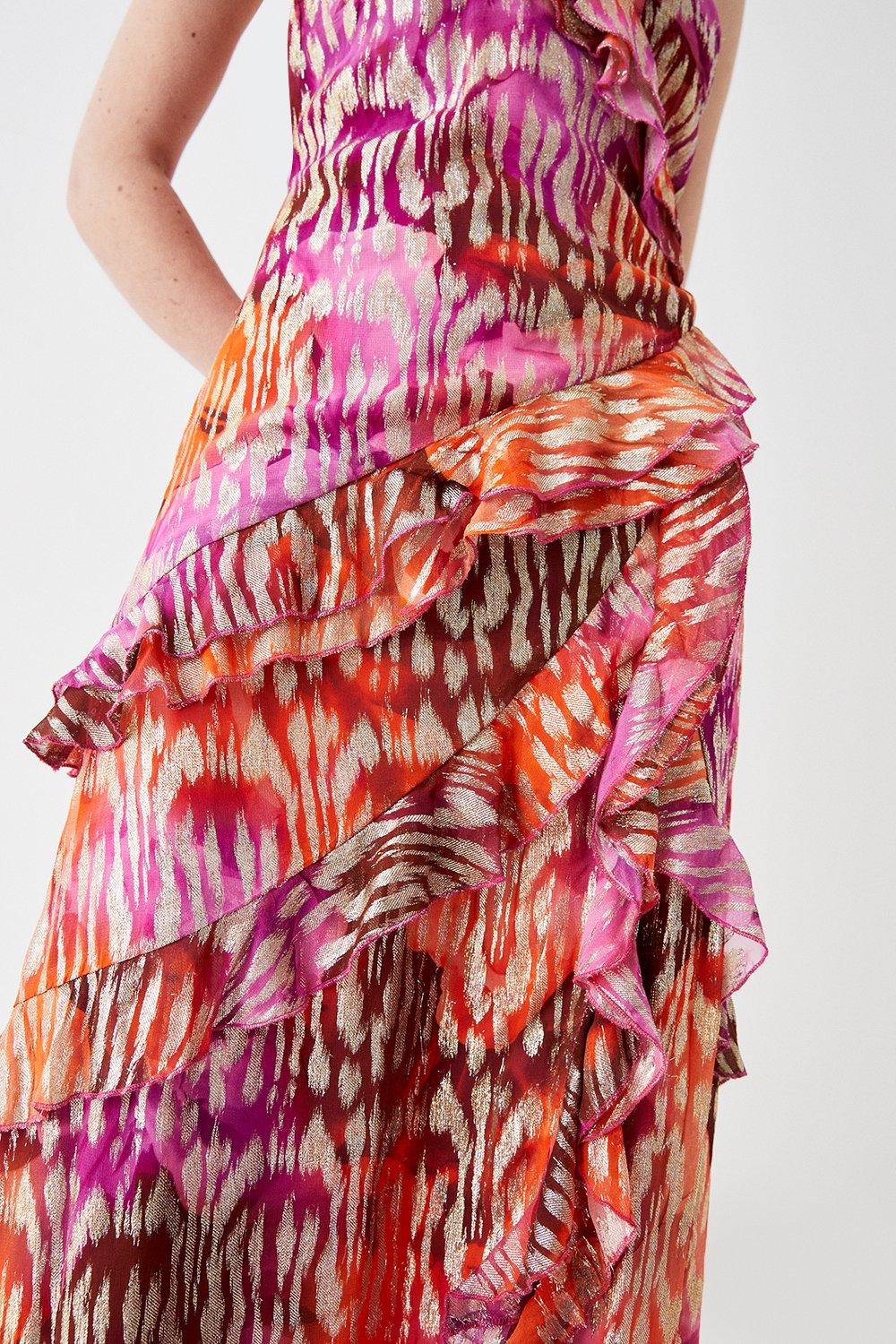 Leith ruffle on sale wrap maxi dress