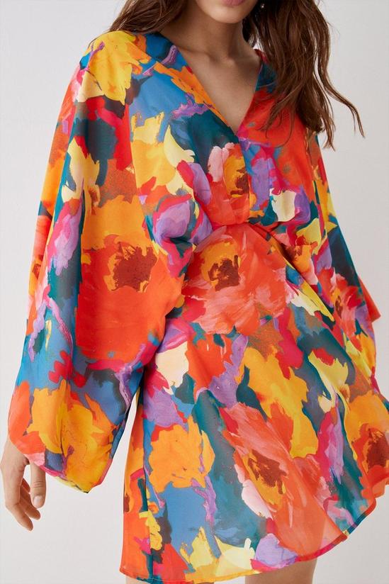 Coast Printed V Neck Kimono Mini Dress 2