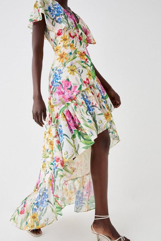 Coast Printed Cape Wrap Midi Dress 2