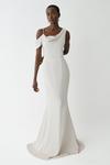 Coast Satin Asymmetrical Neckline Bridesmaids Dress thumbnail 1