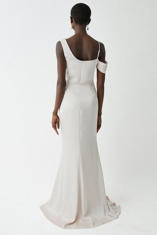 Coast Satin Asymmetrical Neckline Bridesmaids Dress 3