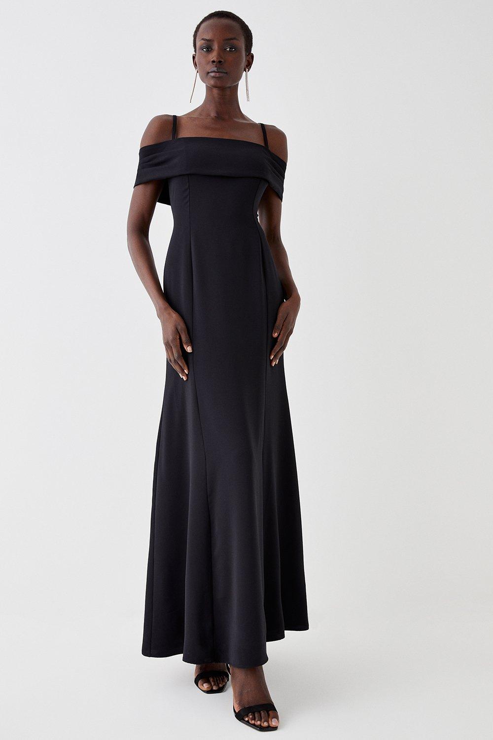 Coast black suze store bardot maxi dress