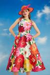 Coast Lisa Tan Multi Strap Floral Midi Dress thumbnail 1