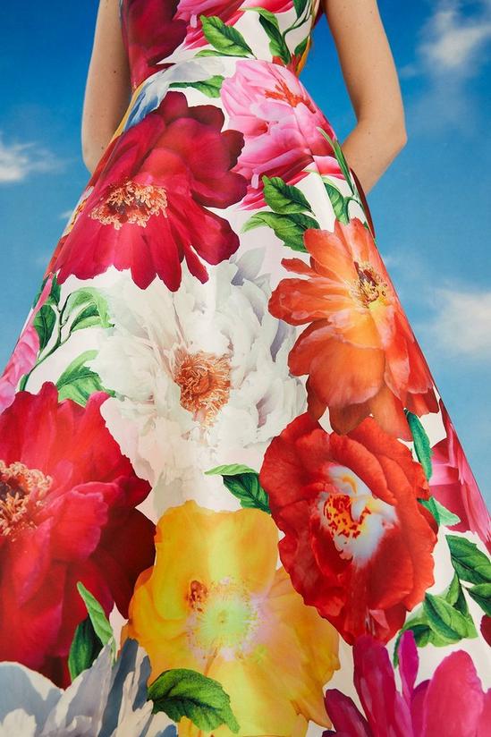 Coast Lisa Tan Multi Strap Floral Midi Dress 2