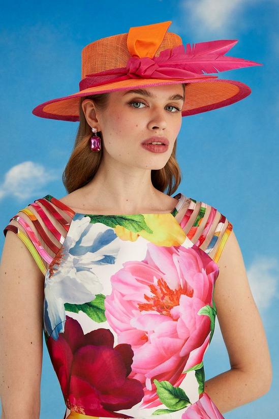 Coast Lisa Tan Multi Strap Floral Midi Dress 3