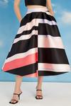Coast Lisa Tan Geo Stripe Full Midi Skirt thumbnail 3