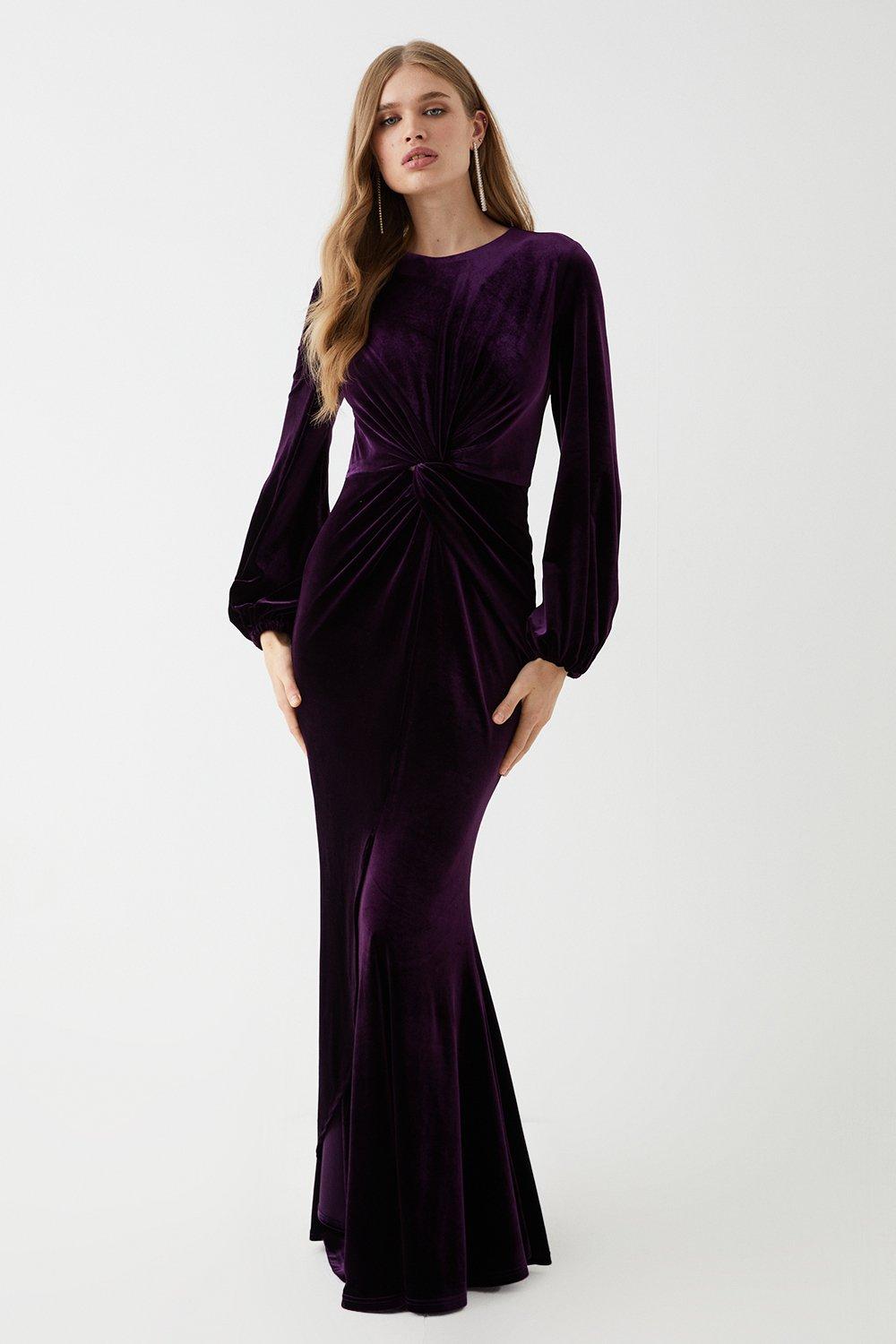 velvet maxi dress