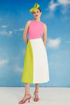 Coast Lisa Tan Colour Block Midi Dress thumbnail 2