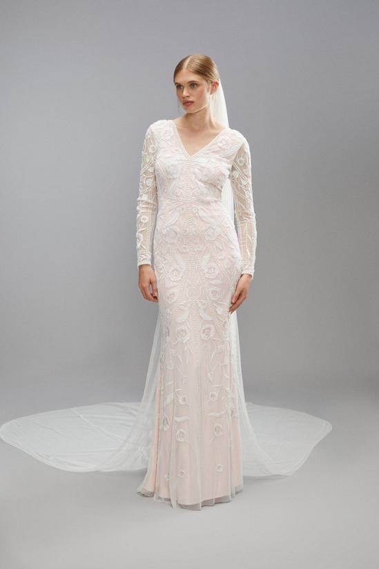 Coast Premium Embellished Blush Bridal Maxi Dress 1