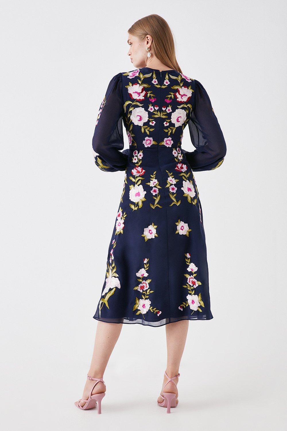 Coast alodie outlet spot embroidered dress