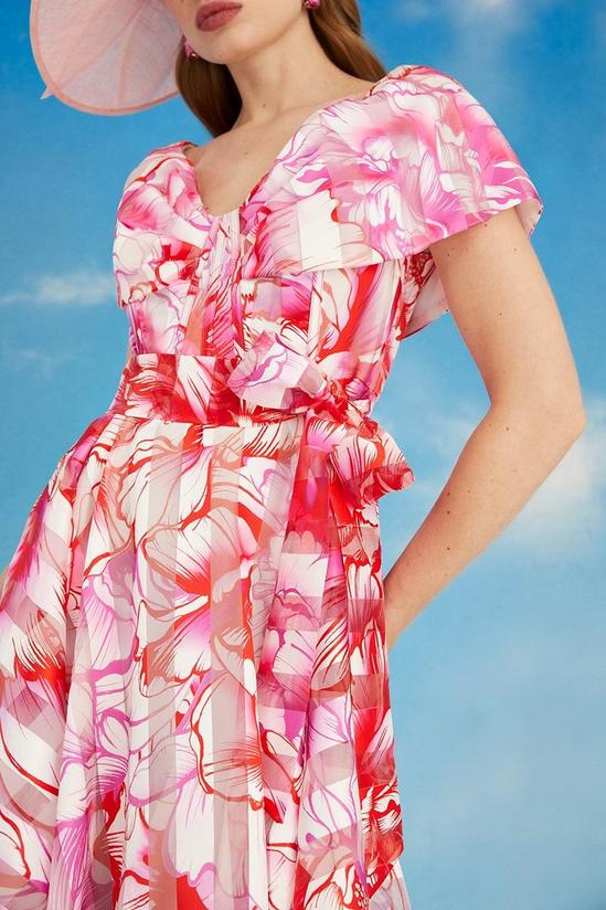 Coast Lisa Tan Bardot Tie Waist Organza Midi Dress 2