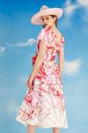 Coast Lisa Tan Bardot Tie Waist Organza Midi Dress thumbnail 4