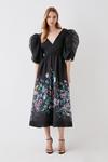 Coast The Collector Organza Puff Sleeve Dress With Tie Back thumbnail 2