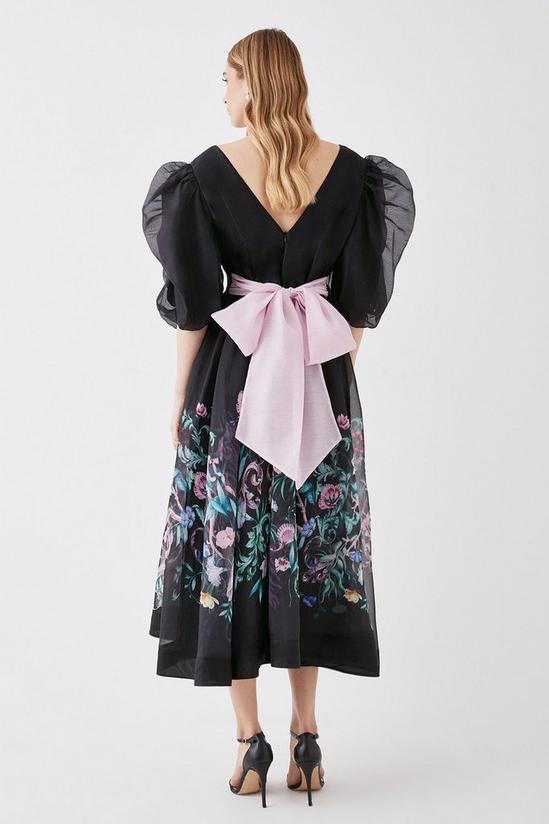 Coast The Collector Organza Puff Sleeve Dress With Tie Back 5