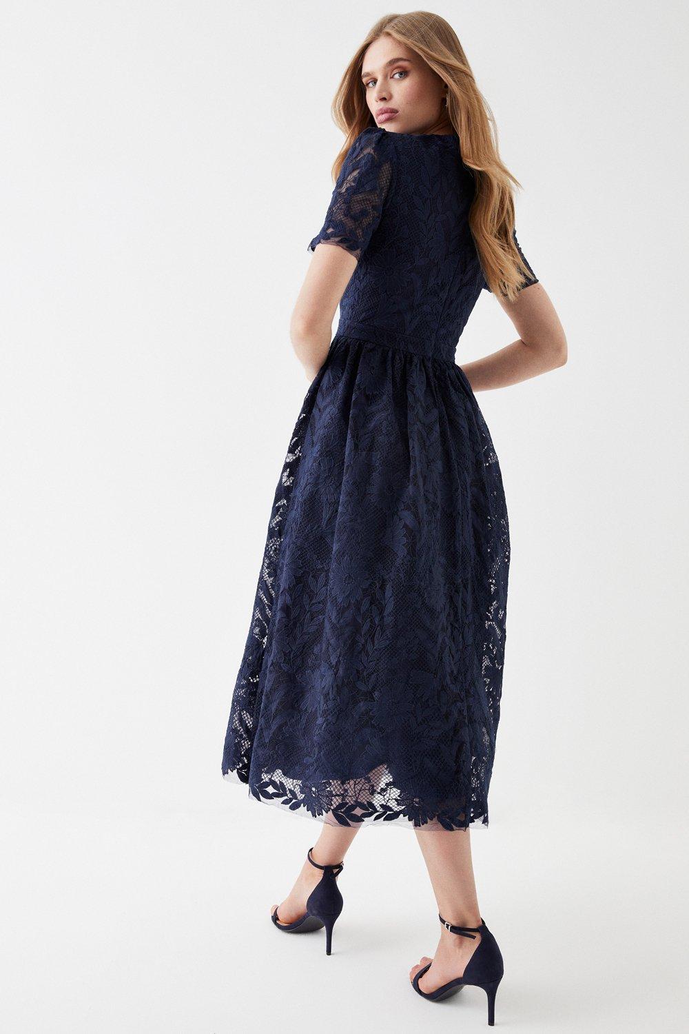 Coast jade lace midi cheap dress