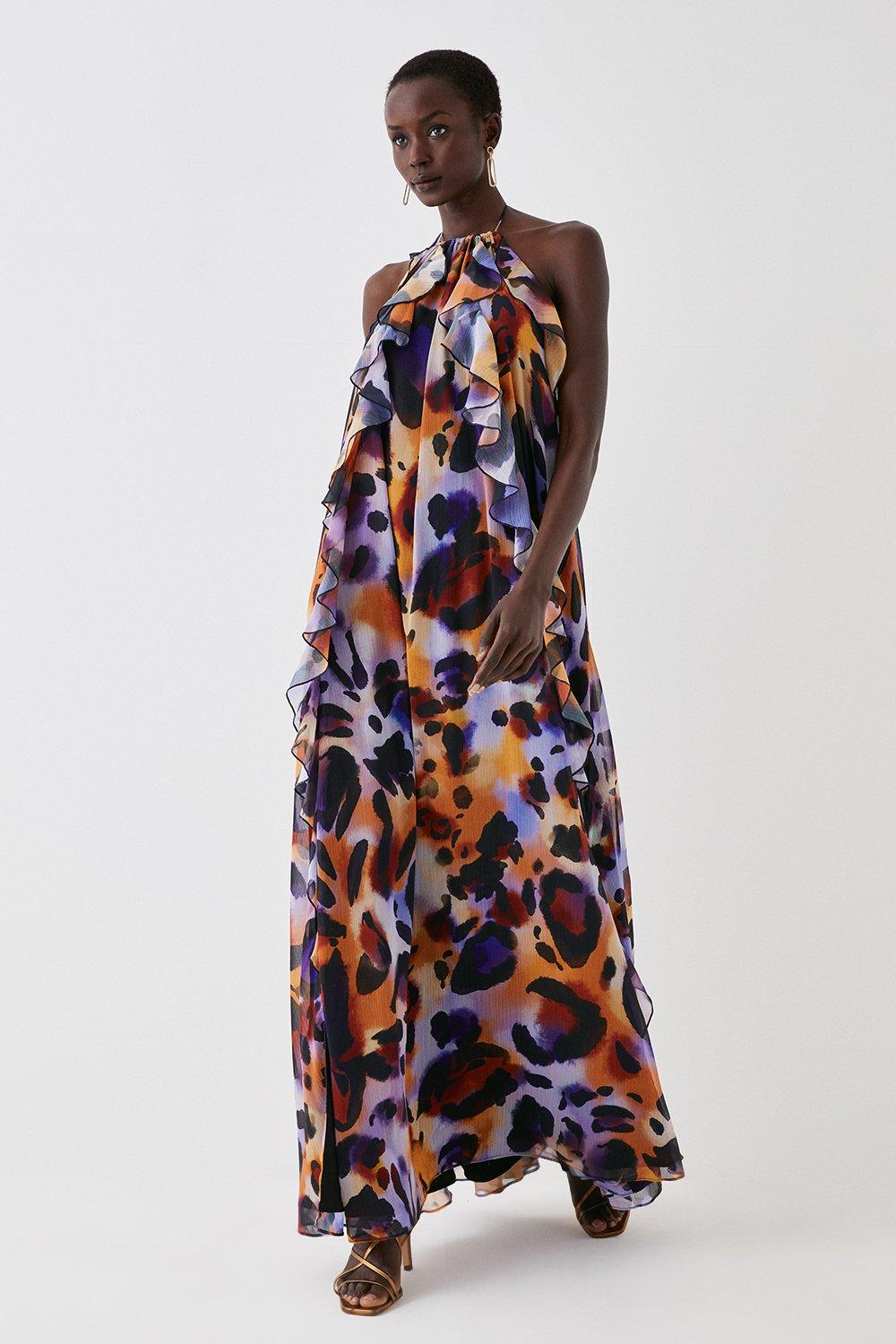 Cheetah maxi hot sale dress