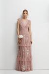Coast Meadow Floral Embroidered Maxi Bridesmaids Dress thumbnail 1