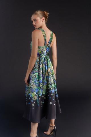 Floral Print Pleated Cami Midi Dress - New In from Yumi UK